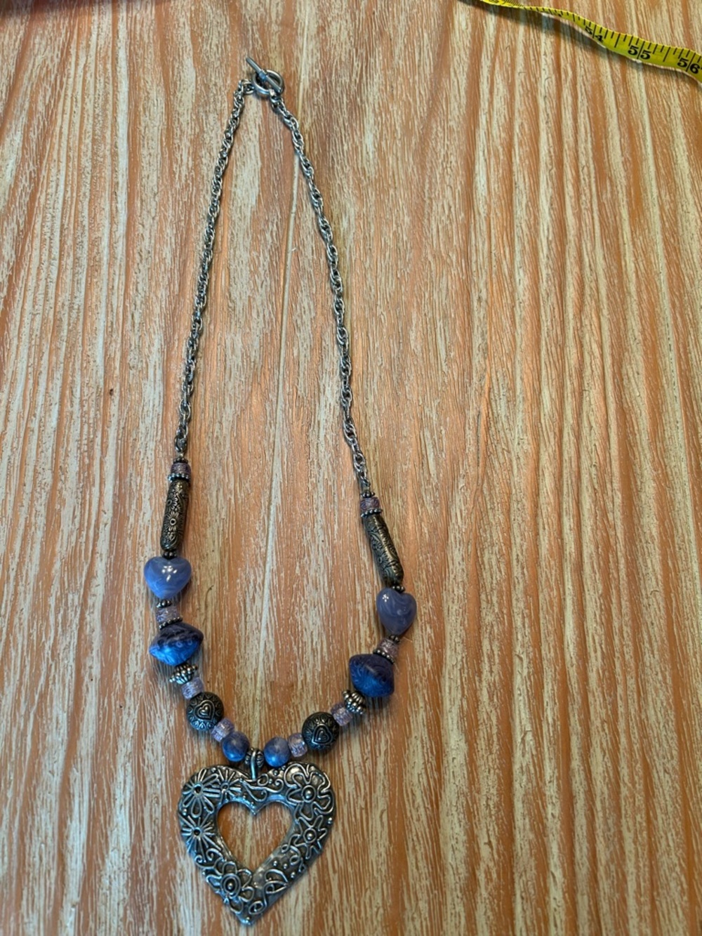 Sunflower Pendant Necklace in Silver with Purple Cord - Women's Jewelry - Picture 2 of 5